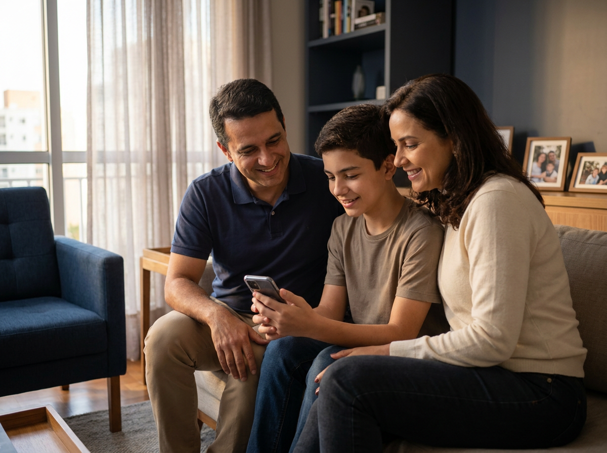 Família acompanhando a evolução do aluno